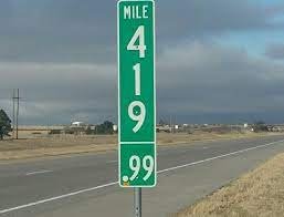 Colorado highway 420 mile sign