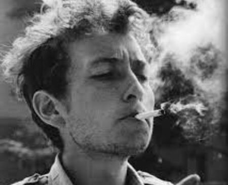 Bob Dylan smoking marijuana